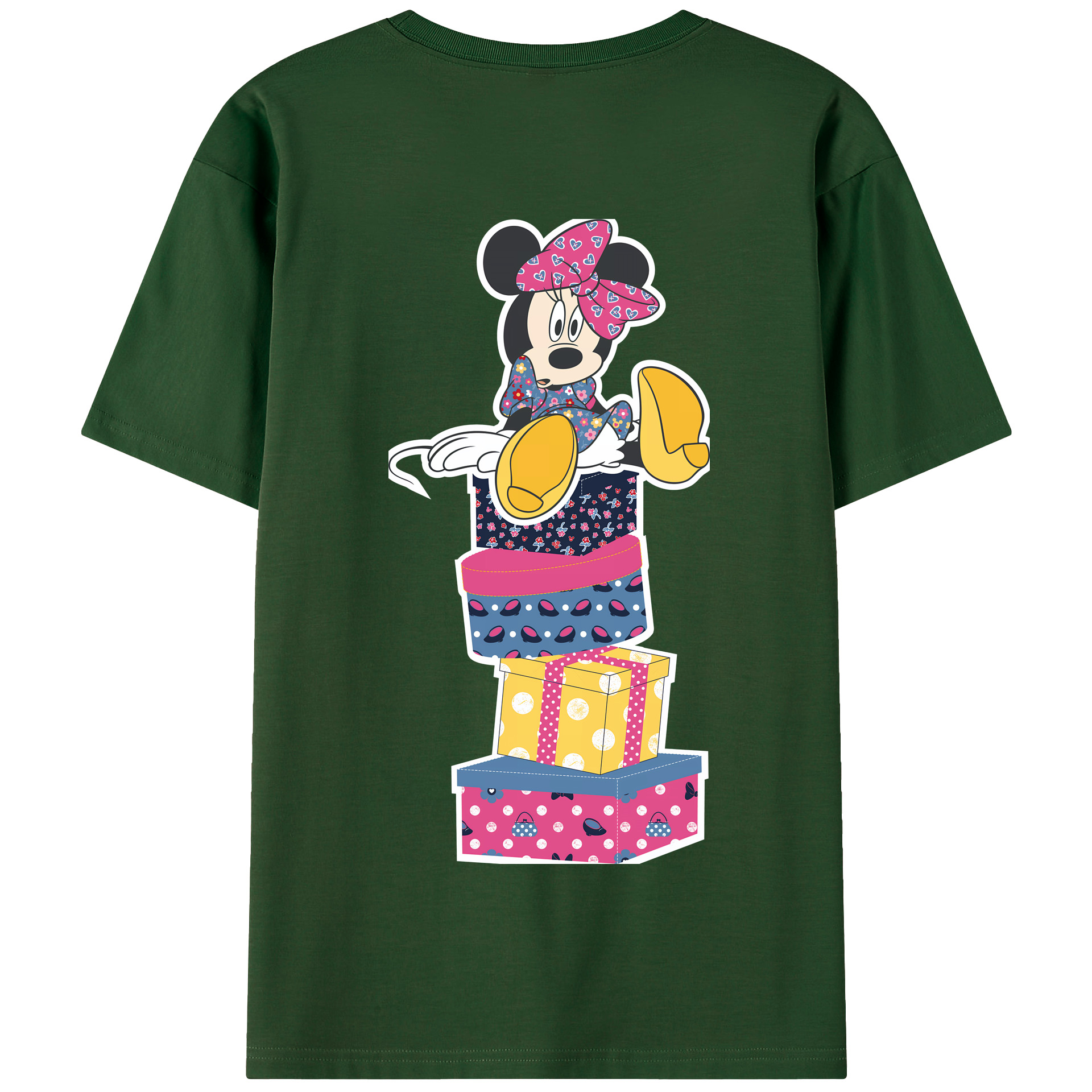 （画像用） ミッキーマウス Mickey Mouse 綿100％半袖Tシャツ（背面プリント）